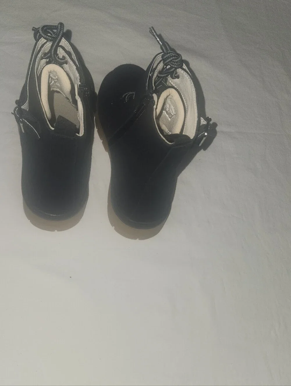 Dream Pairs Black Lace-Up Faux Suede Ankle Boots Toddler Girls Size 13